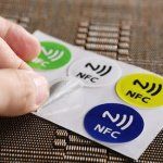 NFC метка стикер на подложке 6шт. разные цвета Ntag 213